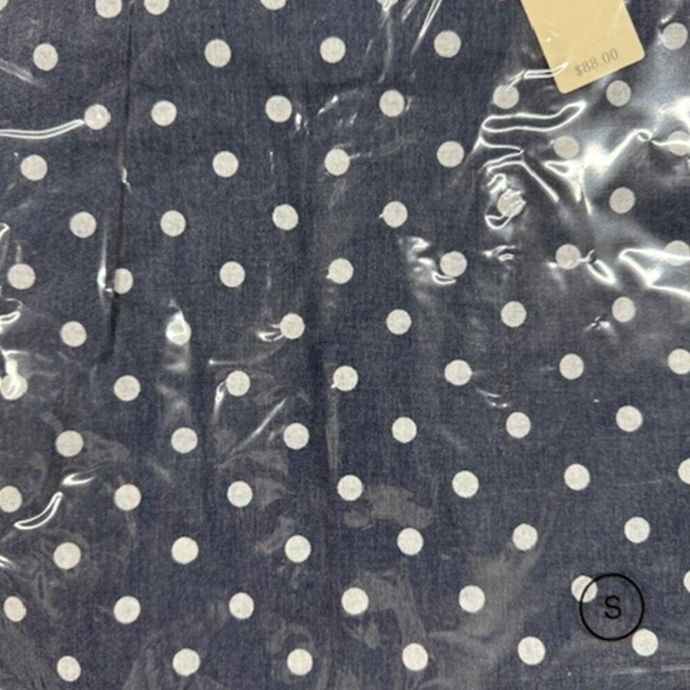 NWT Anthropologie Polka Dot Chambray Pencil Skirt by ISLA MAUDE - Picture 4 of 8